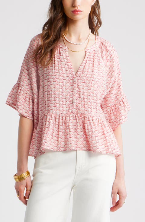 Ruffle Peplum Top