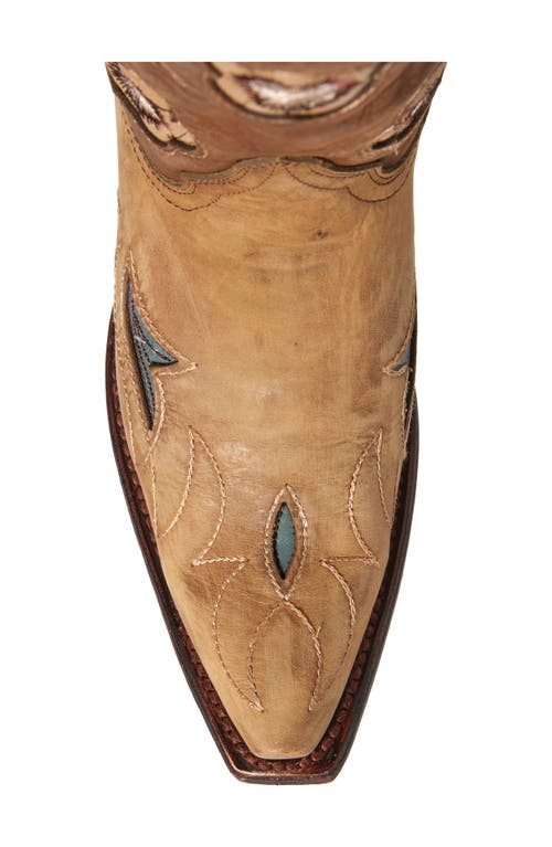 G Circle G Floral Embroidery Western Boot In Brown