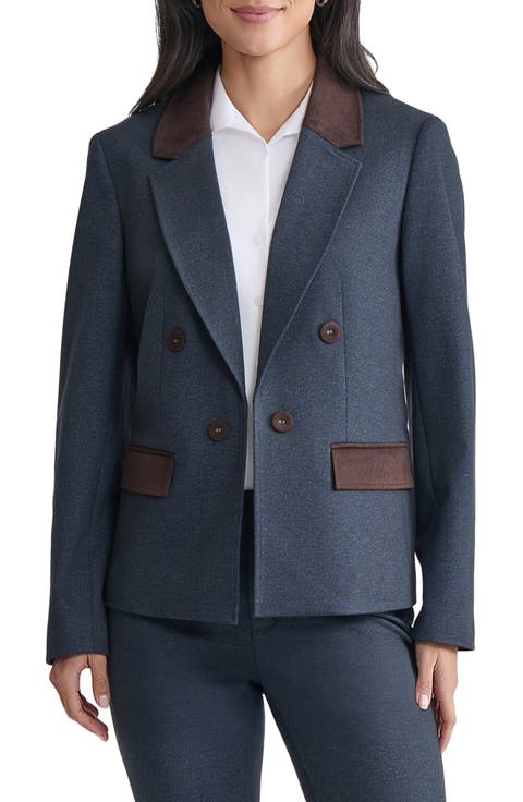 Faux Suede Detail Jacket