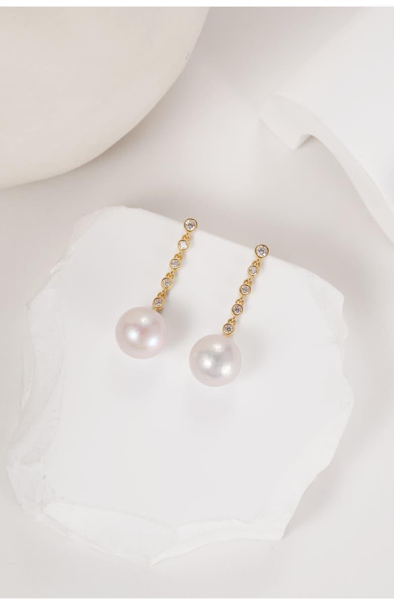 Classicharms Electra Rivière Freshwater Pearl Drop Earrings, Alternate, color, Gold