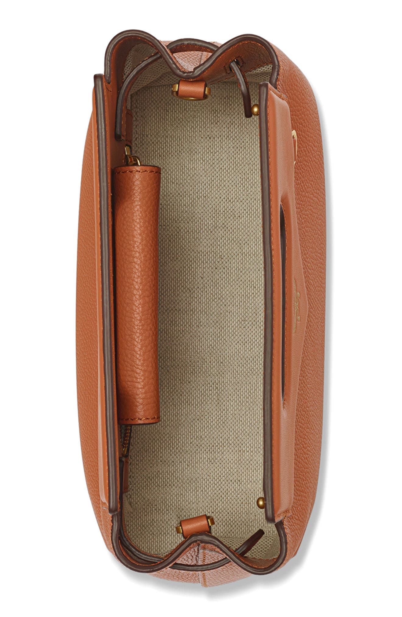 Soft Diamond Tote in Embossed Leather, Alternate, color, TERRACOTTA