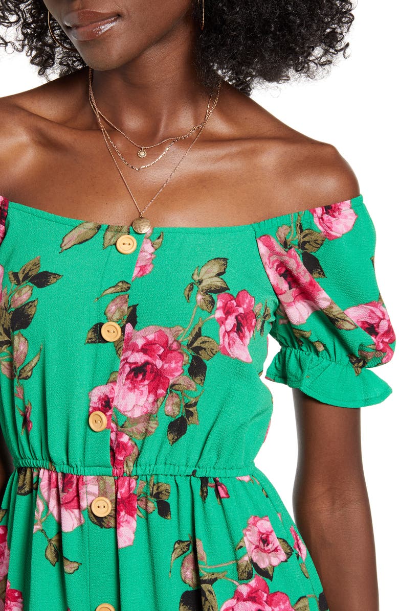 Ten Sixty Sherman Floral Off the Shoulder Dress, Alternate, color, 