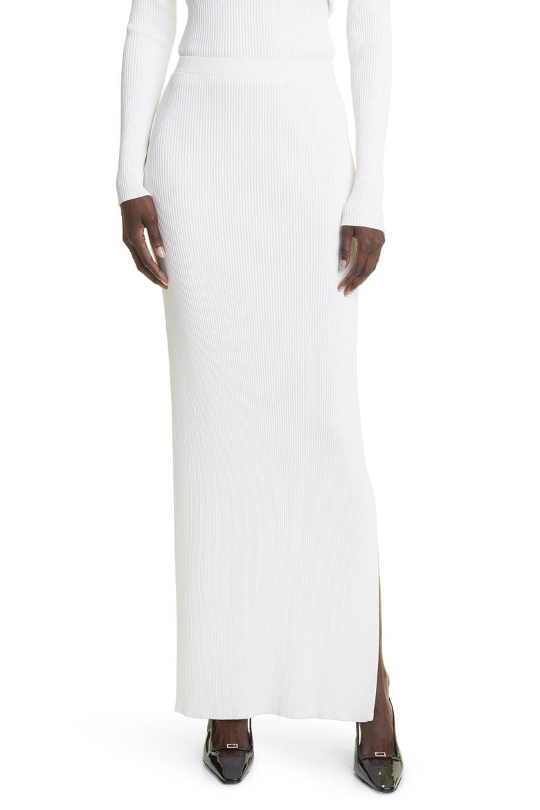 Kefali Rib Sweater Skirt, Main, color, 000101 NATURAL WHITE