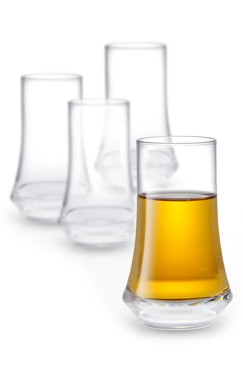 JoyJolt Cosmos Set of 4 Shot Glasses, Alternate, color, Clear