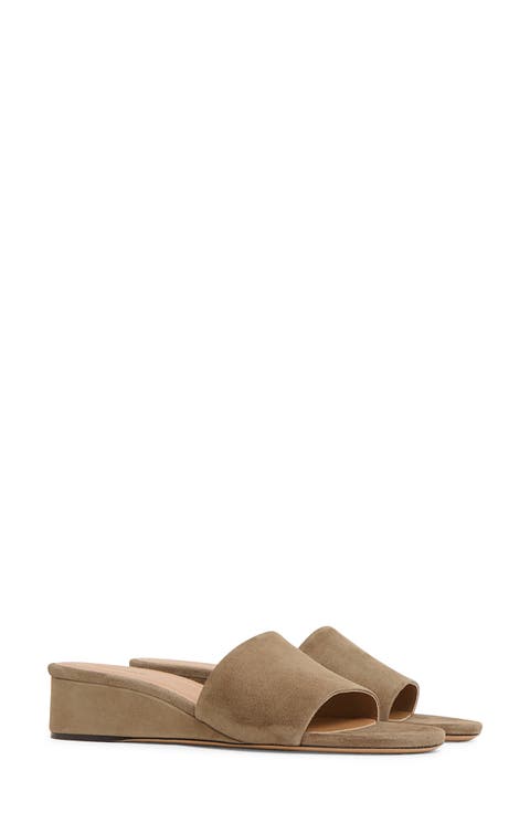 Zeppa Leather Slide Wedge Sandal