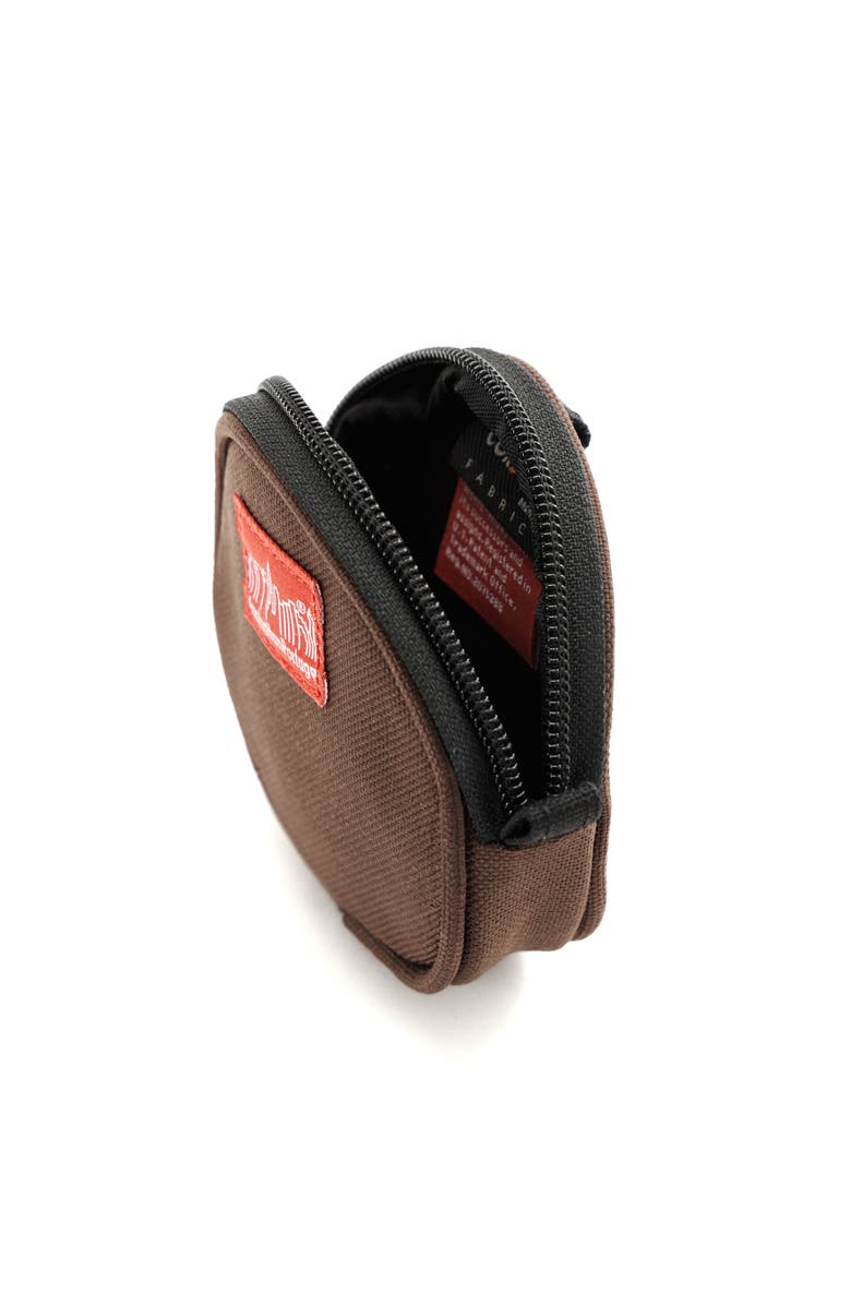 Manhattan Portage Ellington Circle Coin Purse, Alternate, color, Dark Brown
