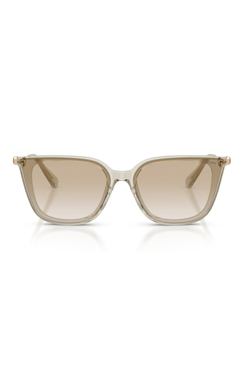 63mm Oversize Square Sunglasses, Main, color, TRANSPARENT BEIGE / GREY