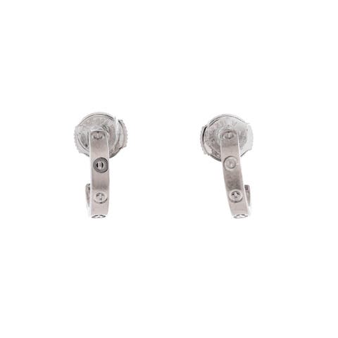 Love Hoop Earrings 18K White Gold Small