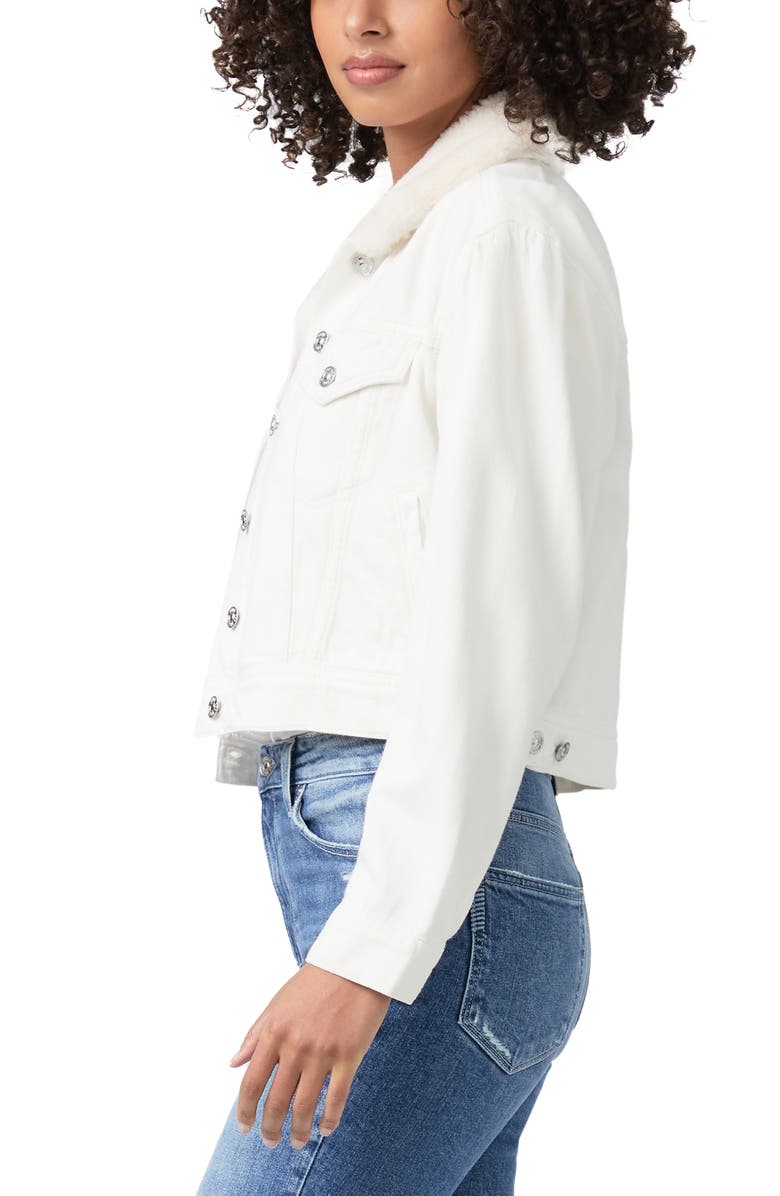 PAIGE Blythe Puff Sleeve Crop Denim Jacket, Alternate, color, 