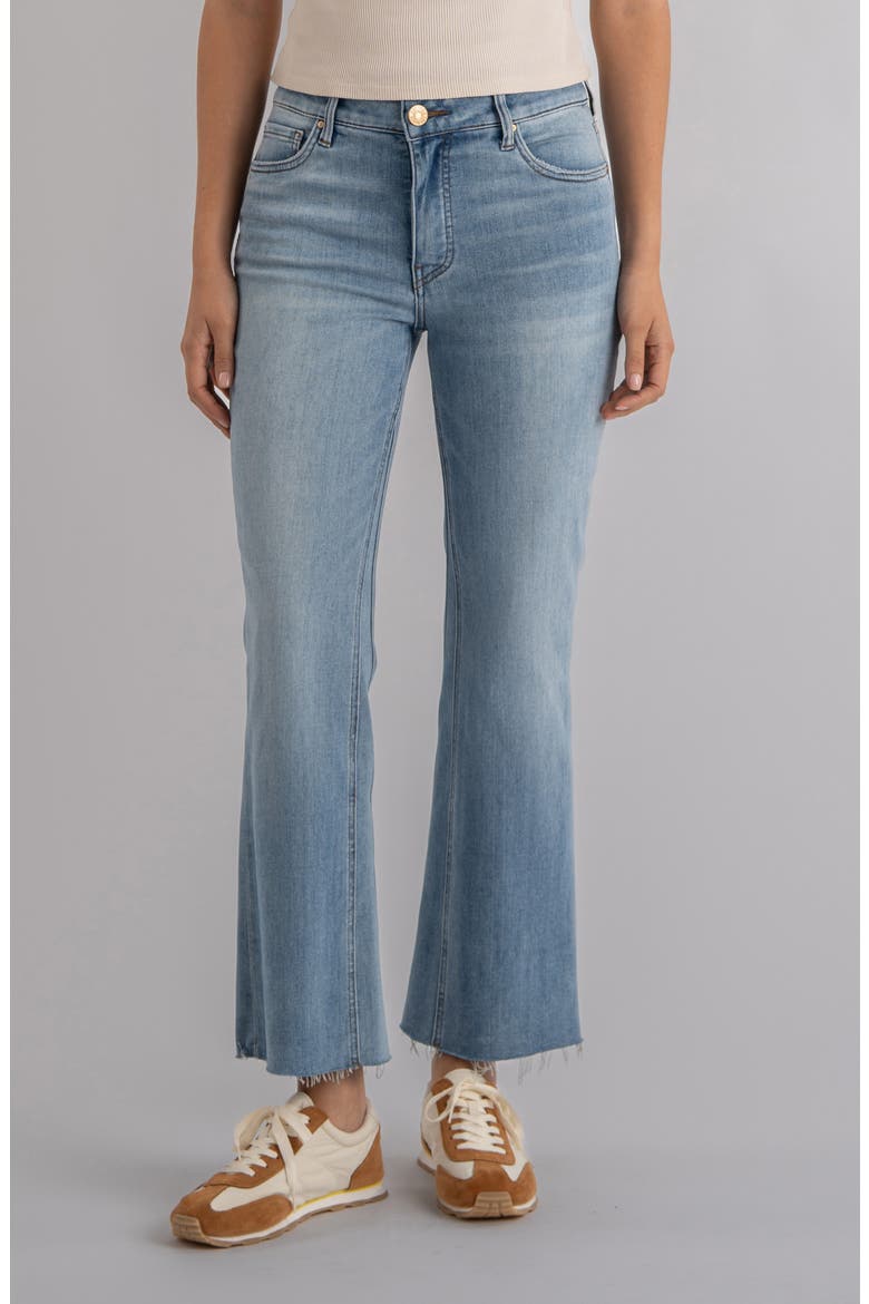Kelsey Raw Hem Ankle Flare Jeans, Main, color, HONEST