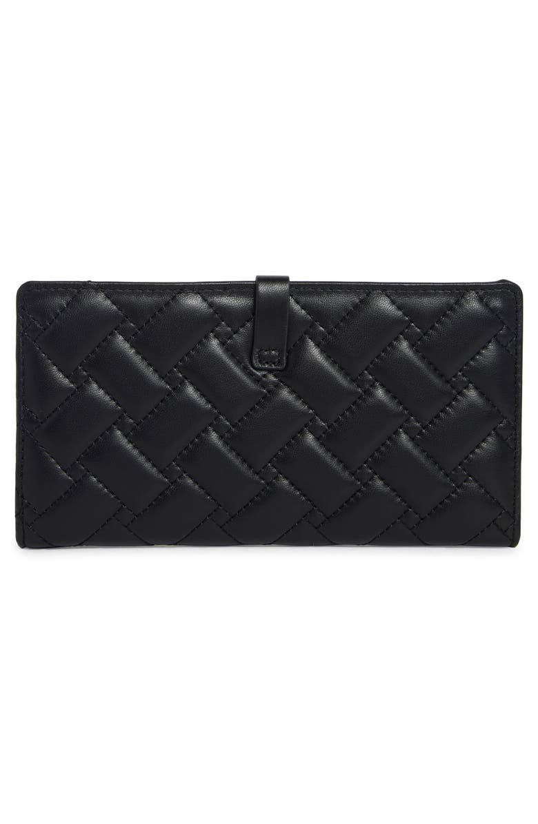 Kurt Geiger London Quilted Leather Bifold Wallet, Alternate, color, Black/ Comb