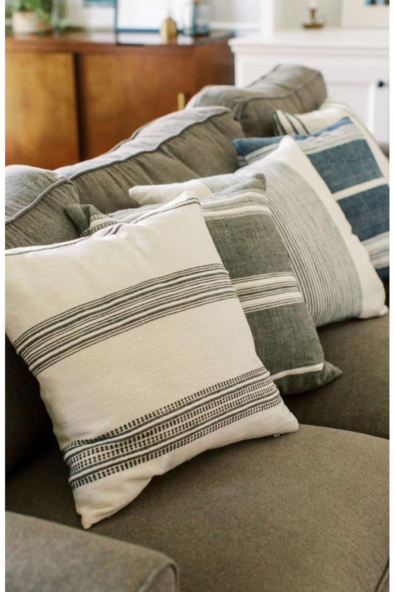 Aden Throw Pillow Cover, Alternate, color, Natural w/ Gray