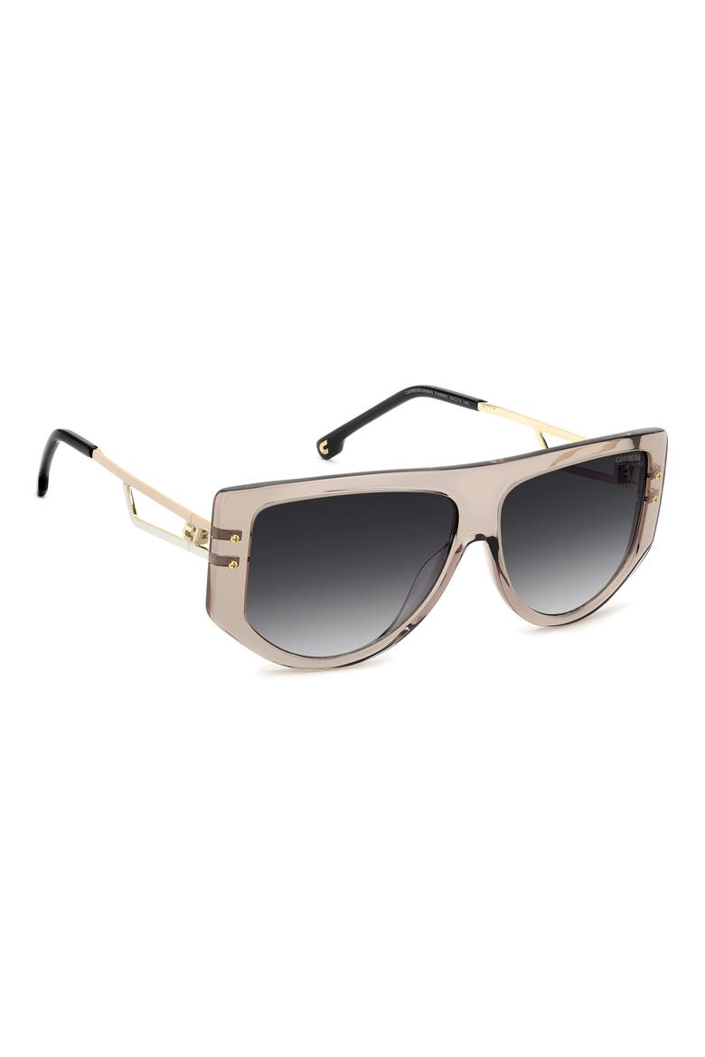 59mm Square Sunglasses, Alternate, color, NUDE/ DARK GREY SF