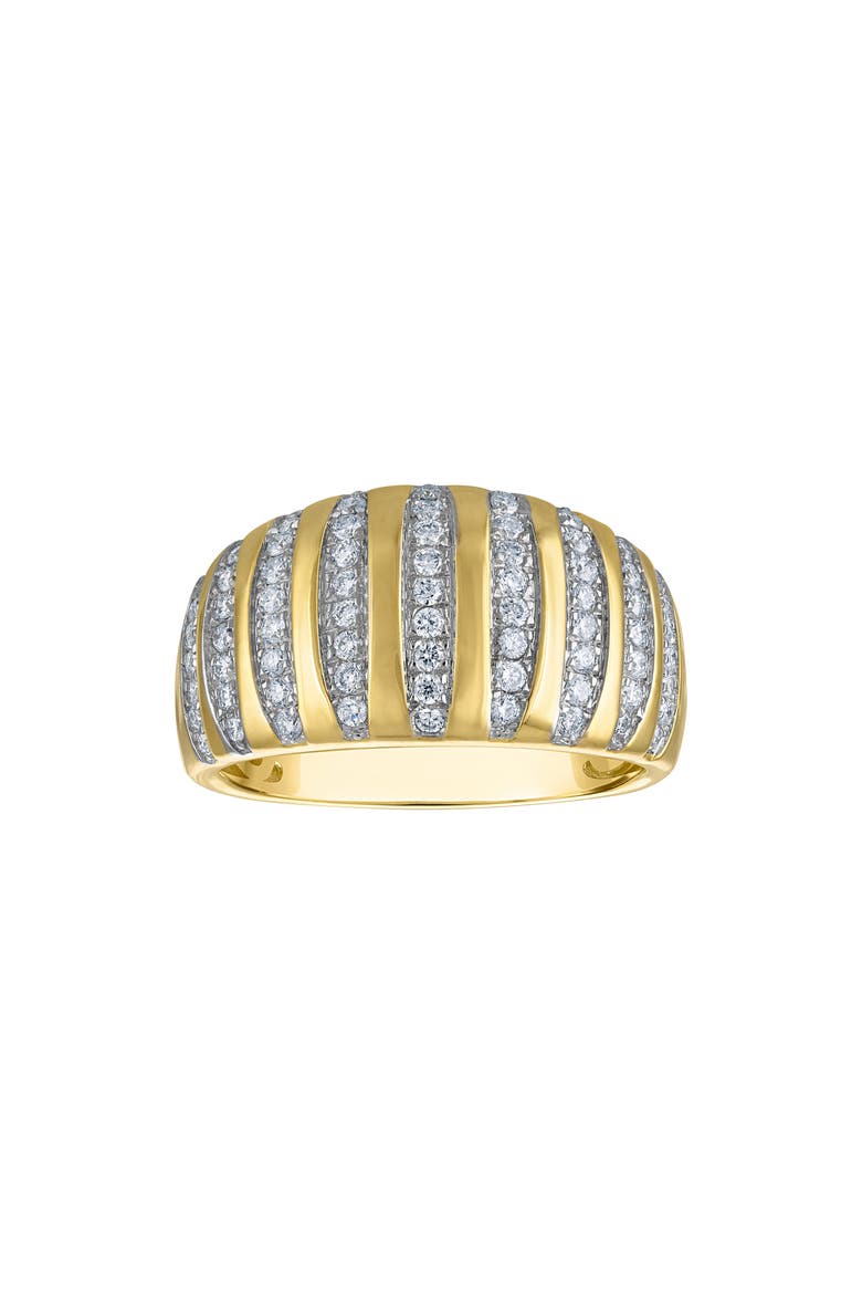 Sterling Silver Lab Grown Diamond Ring, Main, color, GOLD