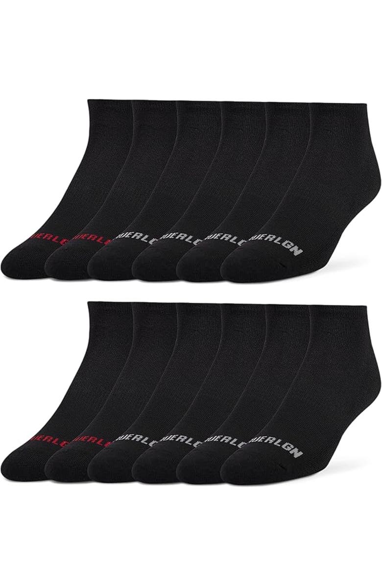 True Religion 12 Pairs Premium Athletic No Show Socks, Main, color, Black