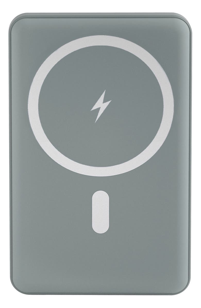 BROOKSTONE Ultra Slim MagSafe Power Bank, Main, color, Gray