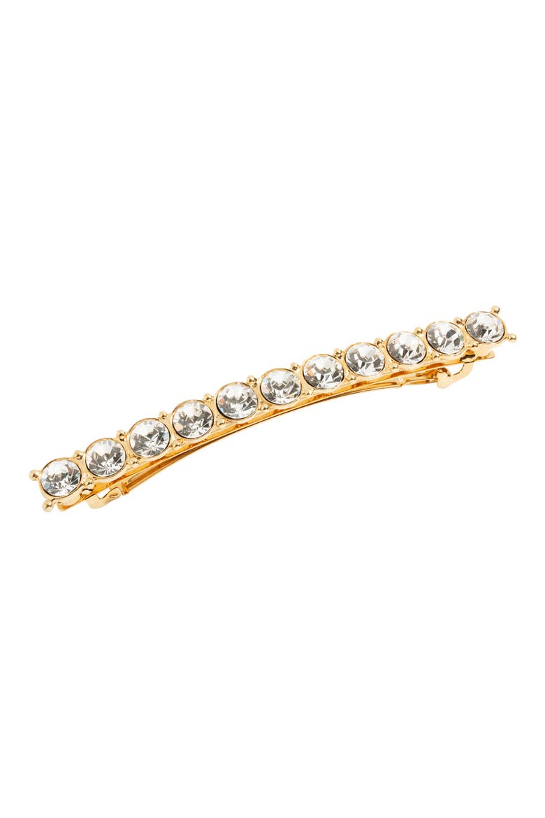 Aurelia Crystal Barrette, Main, color, CRYSTAL/ GOLD