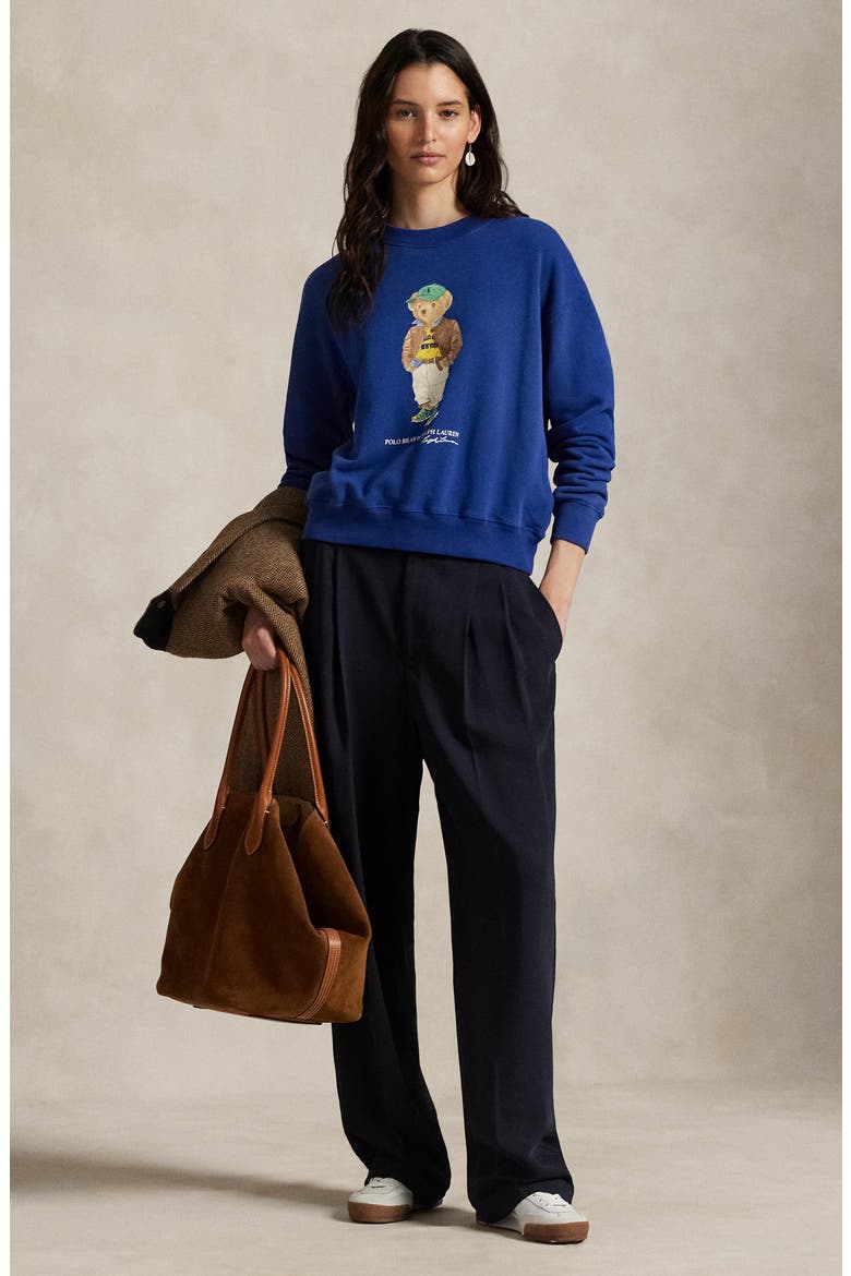 Polo Bear Graphic Sweatshirt, Alternate, color, BLUE YACHT