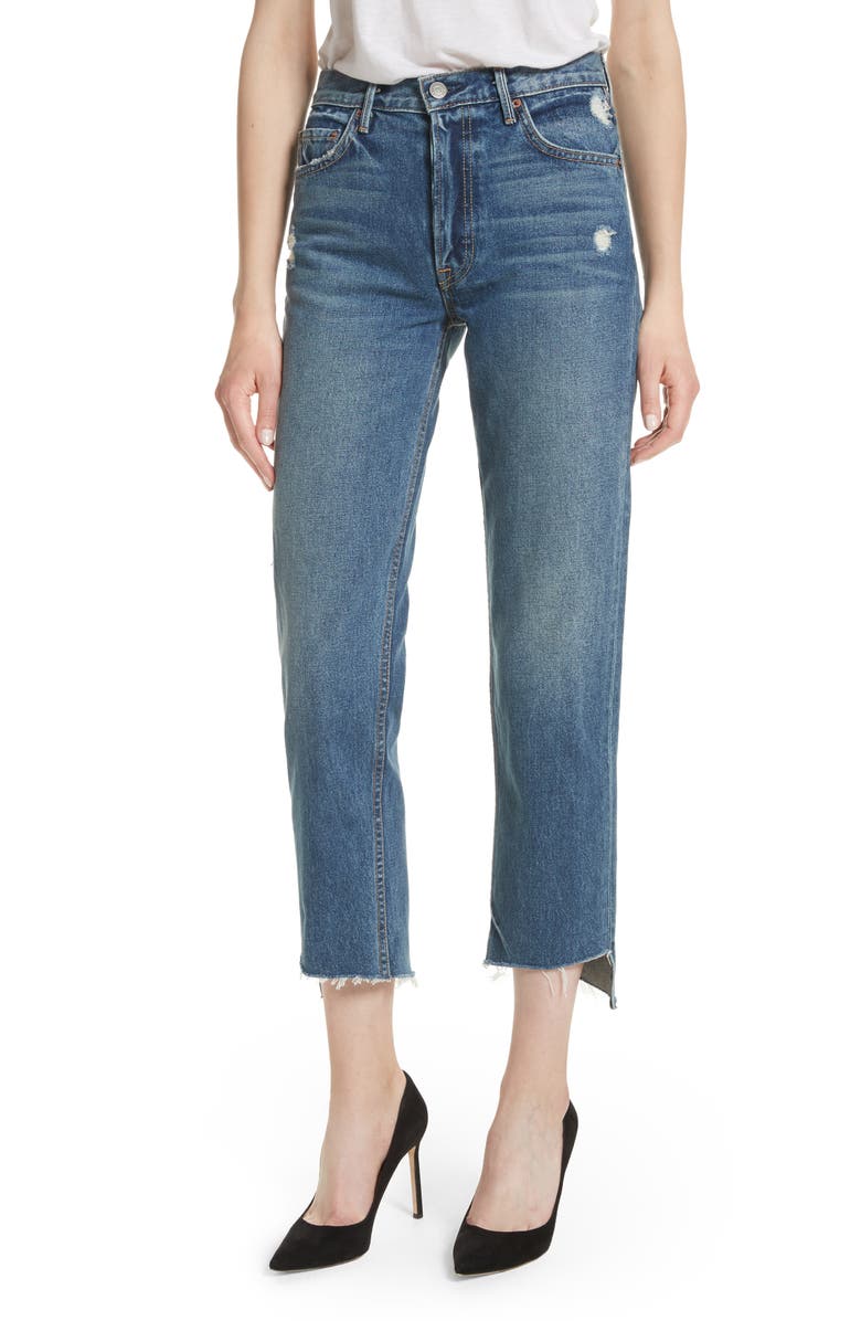 GRLFRND Helena Rigid High Waist Straight Jeans, Main, color,