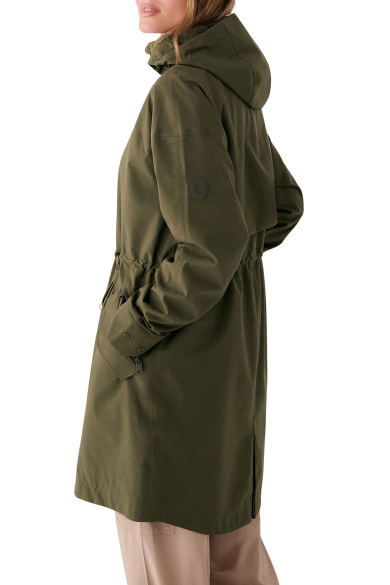 Piper 2.0 Hooded Water Repellent Raincoat, Alternate, color, MOSS