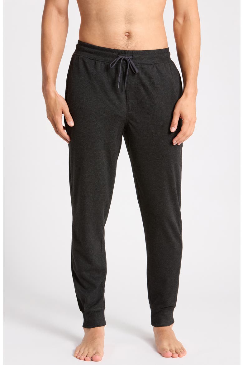 Brushed Fleece Lounge Joggers, Main, color, CHARCOAL HEATHER