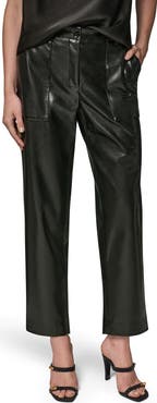Donna Karan New York Faux Leather Patch Pocket Pants