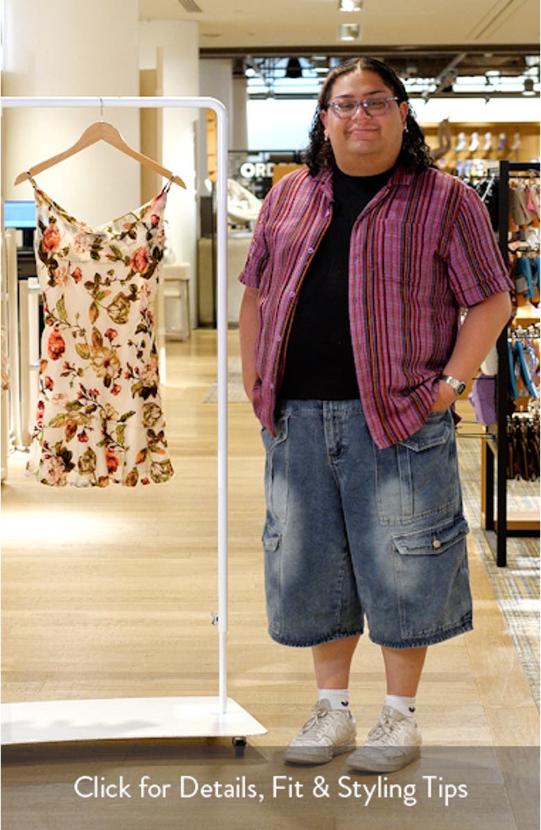 Cowl Neck Bias Cut Devoré Minidress, sales video thumbnail