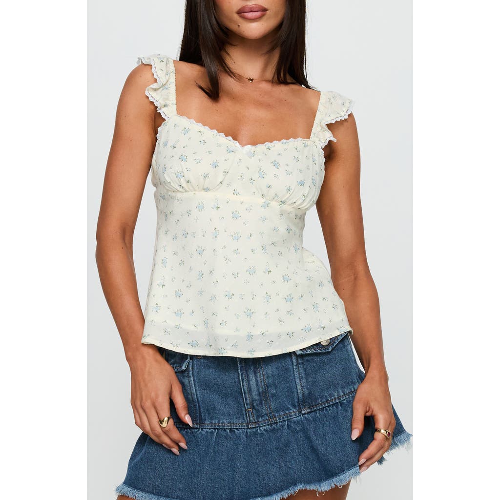 Princess Polly Madaleine Ruffle Strap Top In Pink