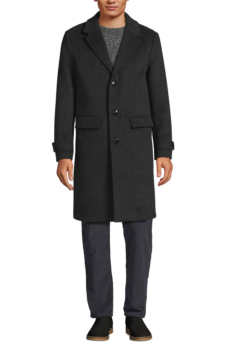Lands' End Wool Blend Top Coat, Alternate, color, 