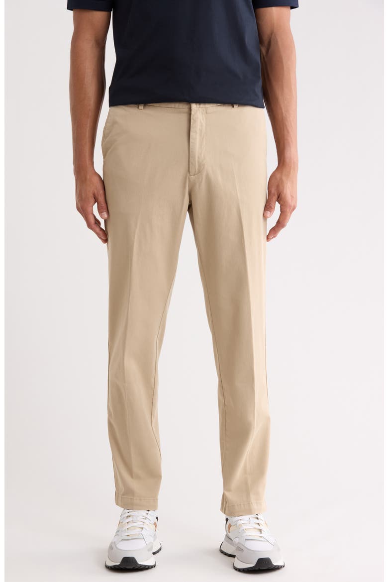 Kane Flat Front Straight Leg Pants, Main, color, LIGHT BEIGE