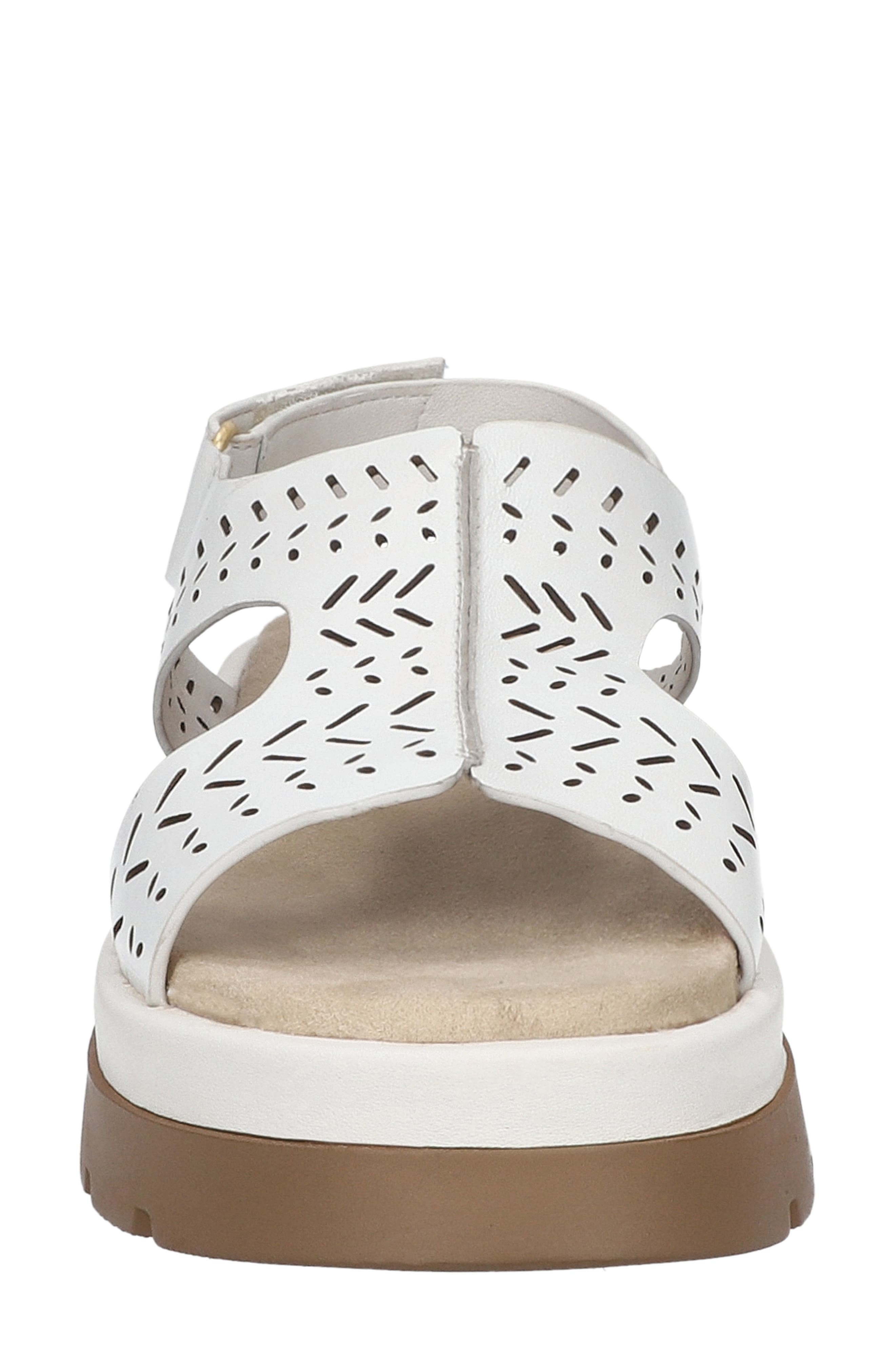 Indigo Slingback Platform Sandal, Alternate, color, WHITE LEATHER