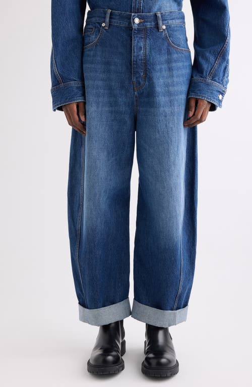 Givenchy Denim Trousers With Belt Loops And Contrast Stitching In Blue