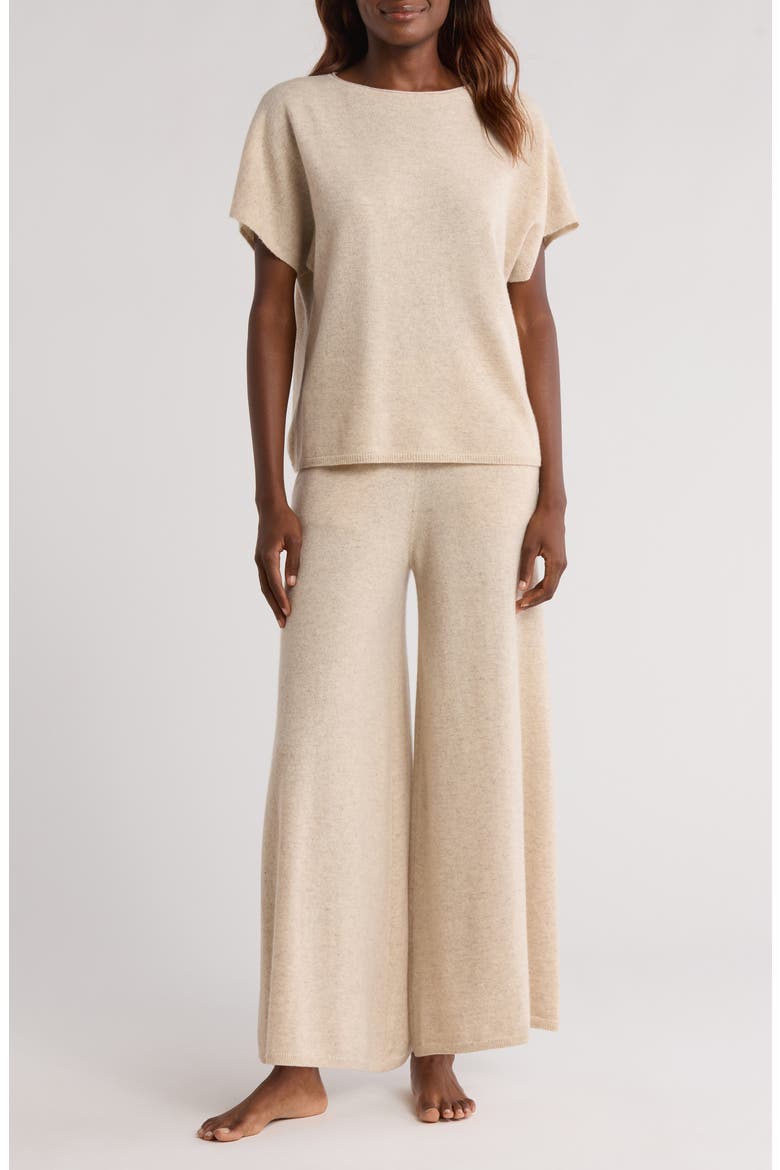 Cashmere Lounge Set, Main, color, BEIGE OATMEAL LIGHT HEATHER