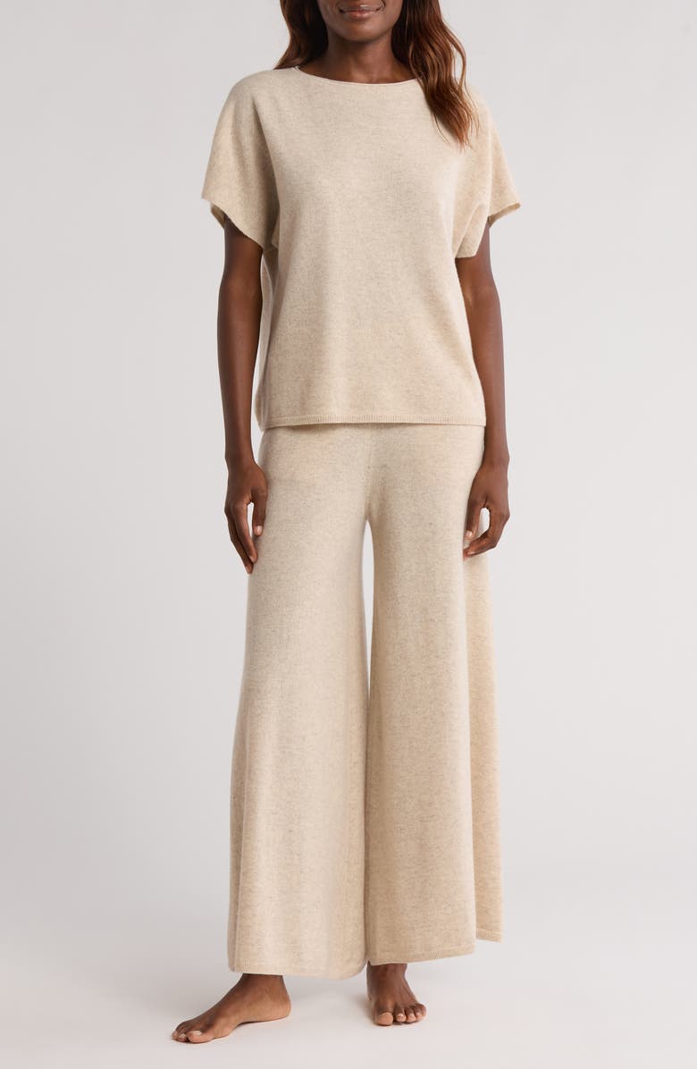 Nordstrom Cashmere Lounge Set, Main, color, Beige Oatmeal Light Heather