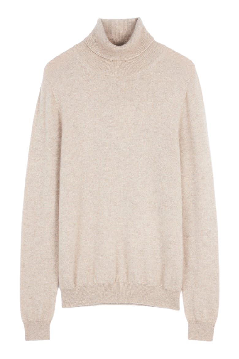 Essential Cashmere Turtleneck Sweater, Alternate, color, warm grey