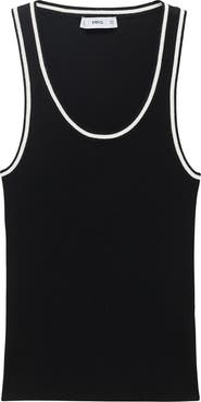 MANGO Tipped <br /><br />Tipped Knit Tank