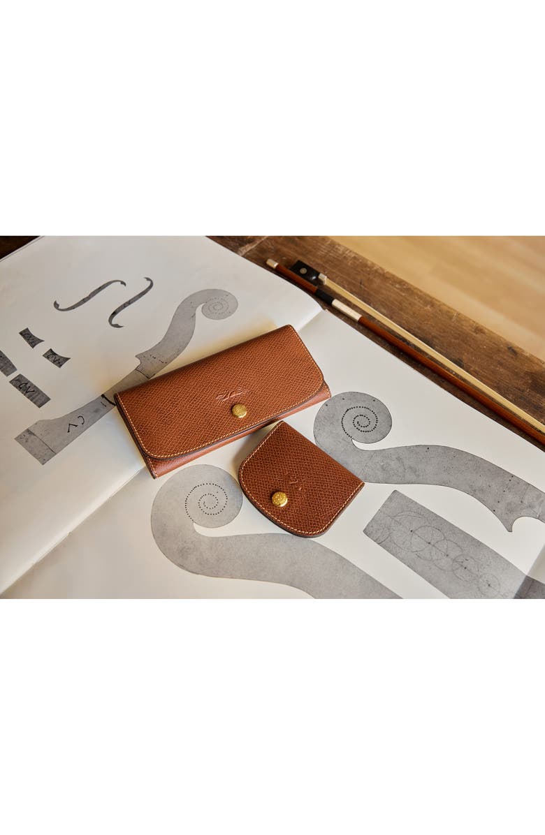 Longchamp Épure Continental Leather Wallet, Alternate, color, Brown