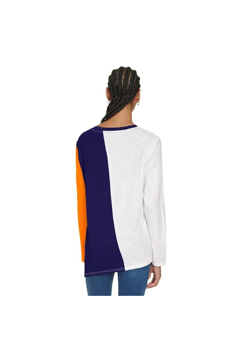 Women's Tommy Jeans White/Purple Phoenix Suns Amelia Color Blocked Long Sleeve T-Shirt, Alternate, color, White