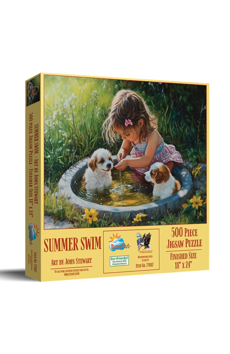 Sunsout Summer Swim 500 piece Jigsaw Puzzle for Adults, Main, color, Multicolor