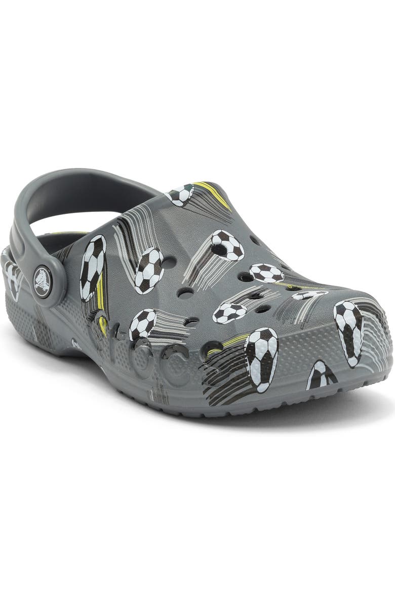 CROCS Kids' Baya Print Clog, Main, color, Charcoal