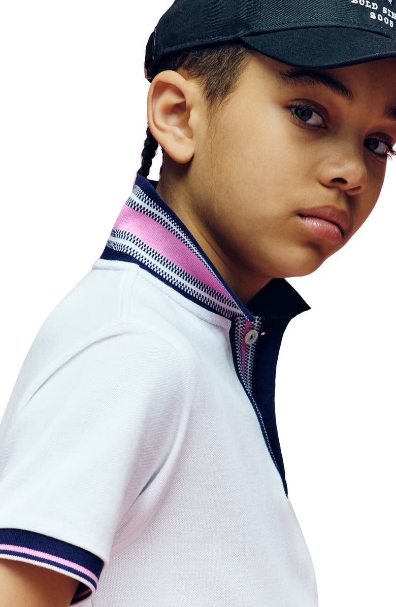 Psycho Bunny Kids' Archive Classic Bunny Knit Polo, Alternate, color, White