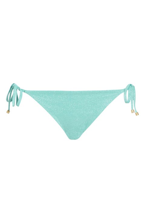 Elle Metallic Side Tie Bikini Bottoms
