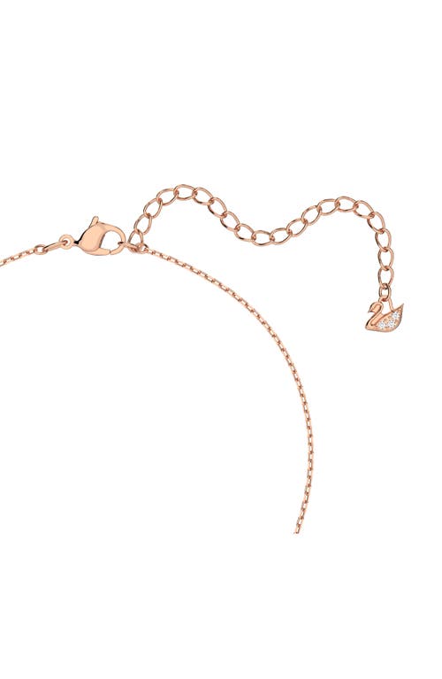 Swarovski Una Earrings And Necklace Set Clover Pink Rose Gold-tone Plated In Gold