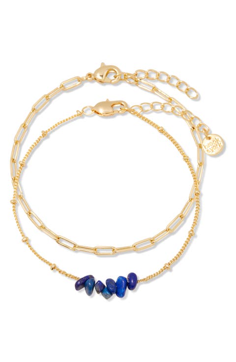 Alex Stacked Bead & Link Bracelet Set