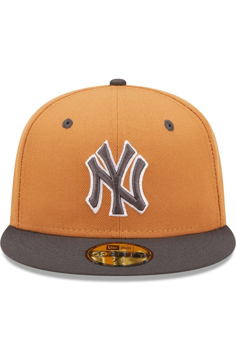 New Era Men's New Era Brown/Charcoal New York Yankees Two-Tone Color Pack 59FIFTY Fitted Hat, Alternate, color, 