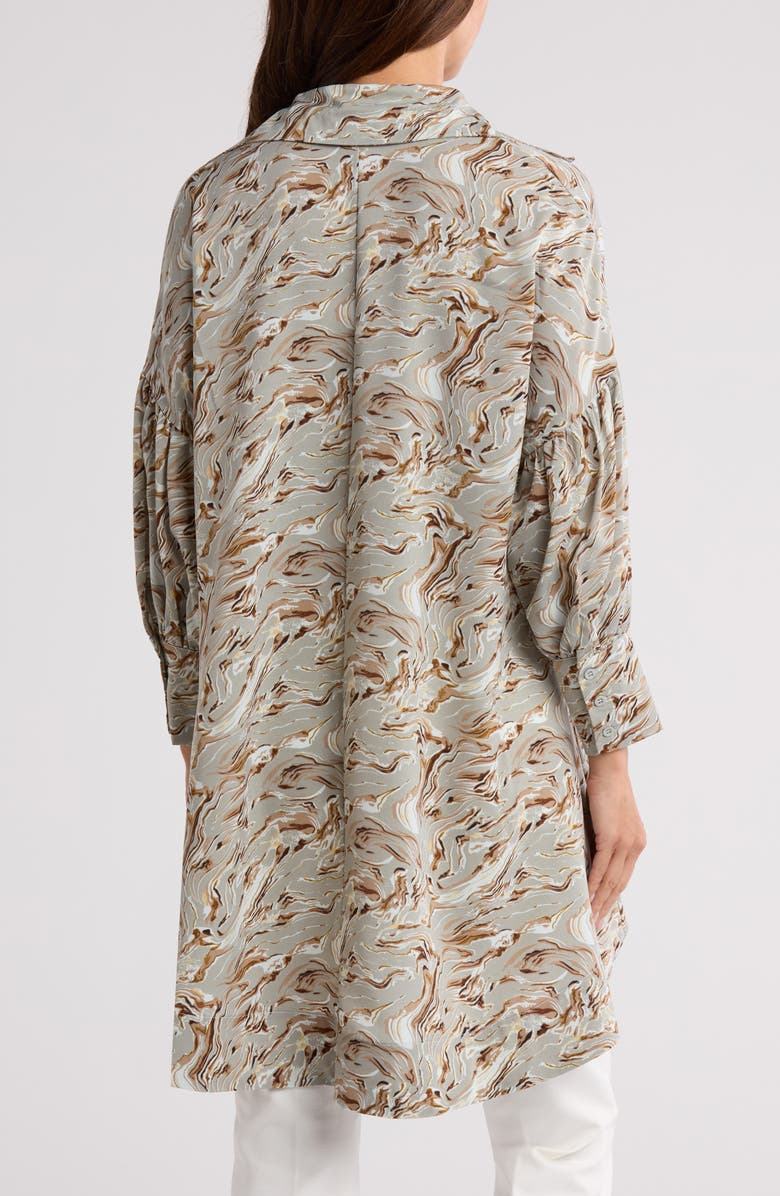 PATRIZIA LUCA Oversize Long Sleeve High-Low Top, Alternate, color, Grey