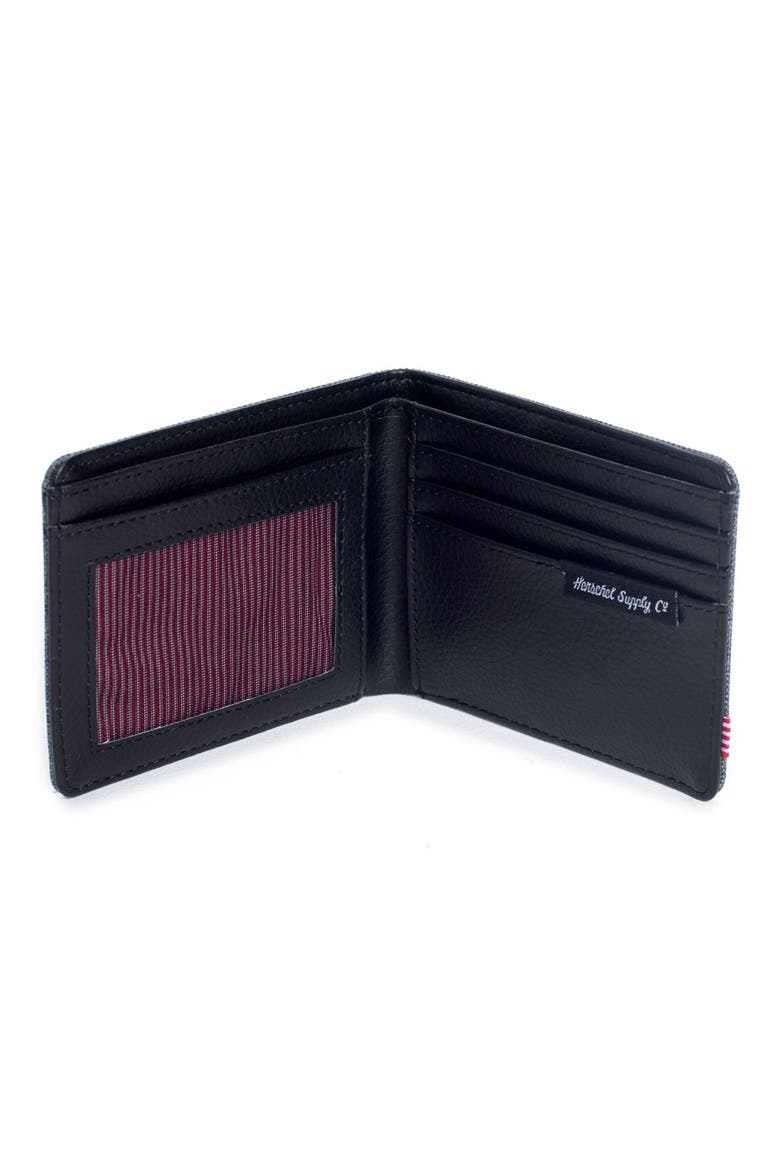 Hank Bifold Wallet, Alternate, color, CHARCOAL CROSSHATCH
