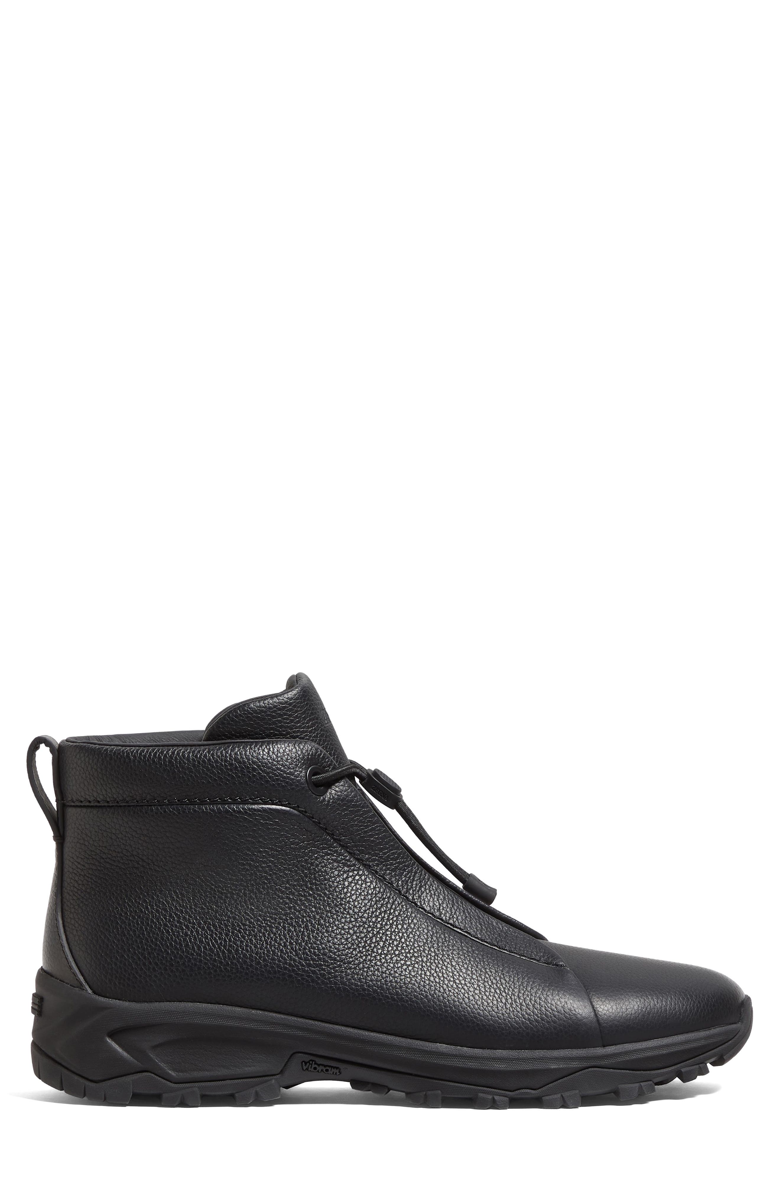 ZEGNA Triple Stitch<sup>™</sup> Vetta High Top Sneaker, Alternate, color, Black