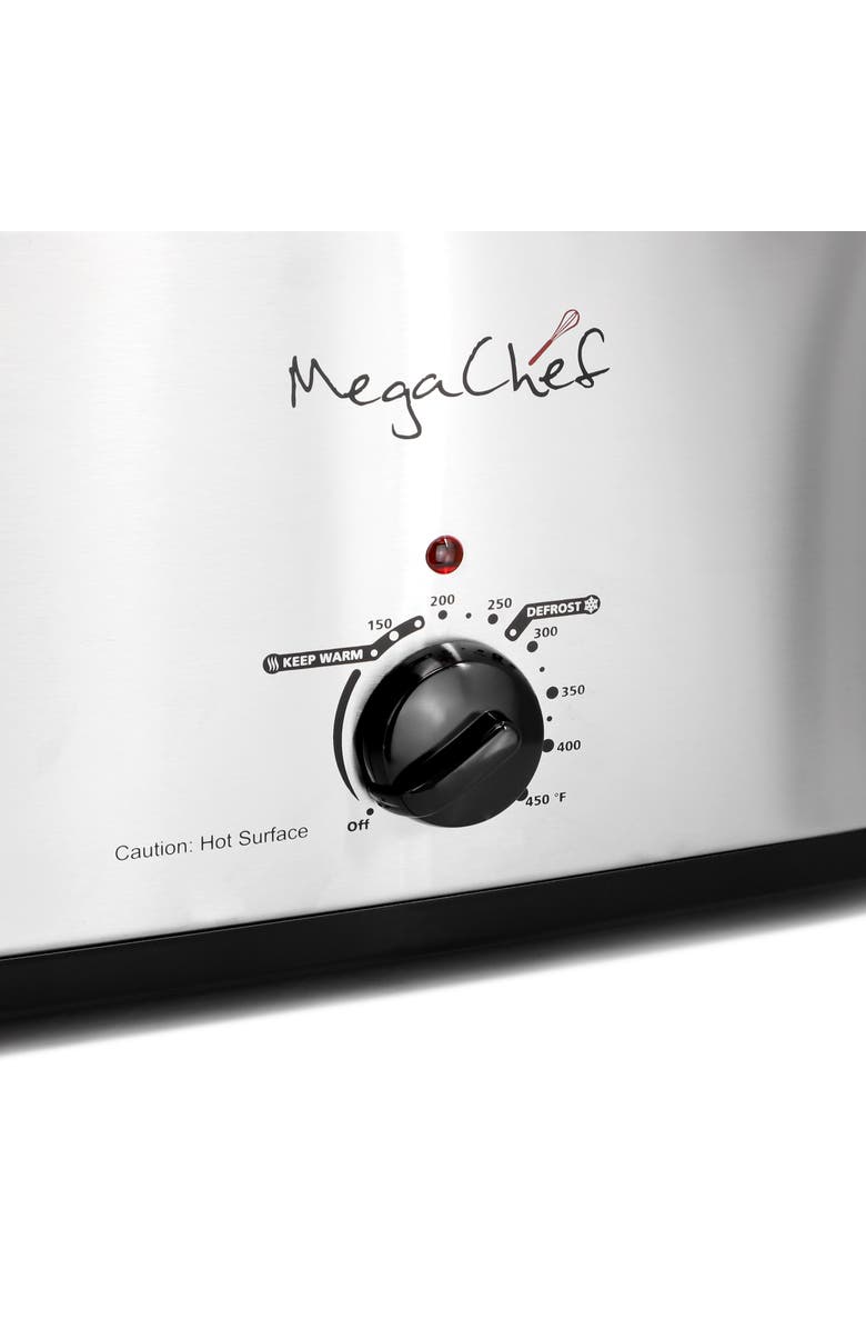 Megachef 22 Quart Electric Roaster Oven with High Dome Self-Basting Lid, Alternate, color, Black