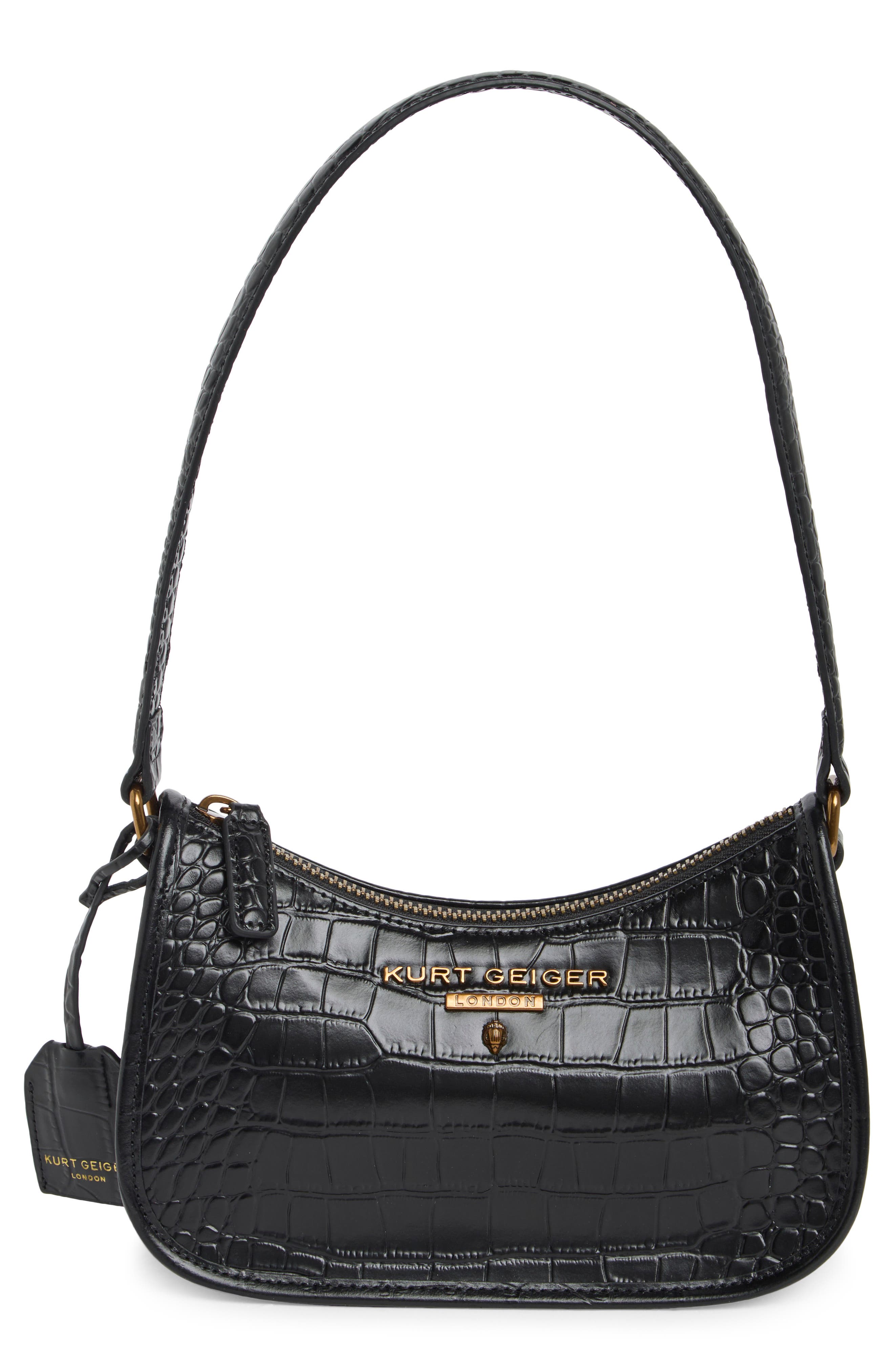 Highgate Small Croc-Embossed Leather Hobo